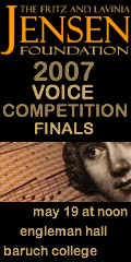 Jensen Voice Competition Finals, 19 May 2007