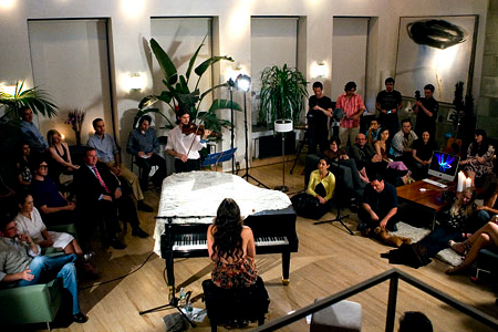 Culture Catch music salon with Vanessa Carlton at the Bennett Media Studio in New York, 17 June 2008