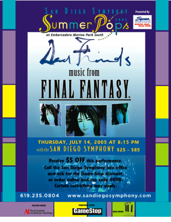 The San Diego Symphony plays Music from Final Fantasy, 14 July 2005